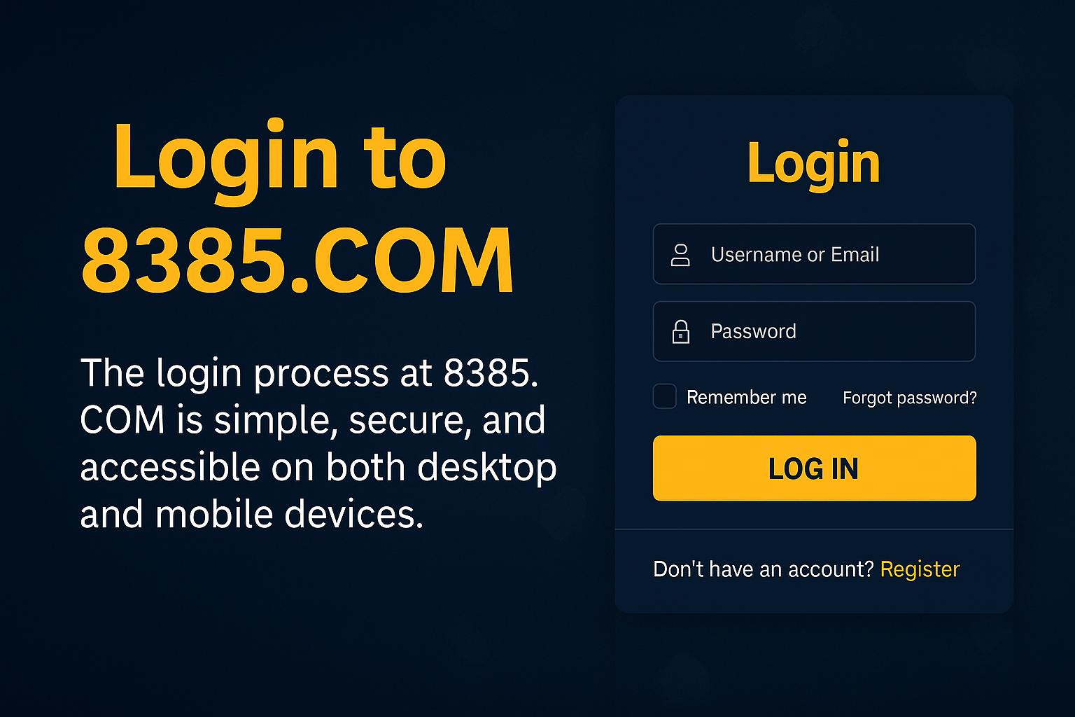 Registro na 8385.COM   Garante Acesso a uma Vasta Seleção de jogo